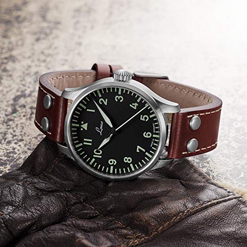 Laco / 1925 Men's 861688 Laco 1925 Pilot Classic Stainless Steel Automatic Watch with Brown Leather Band - Image 2