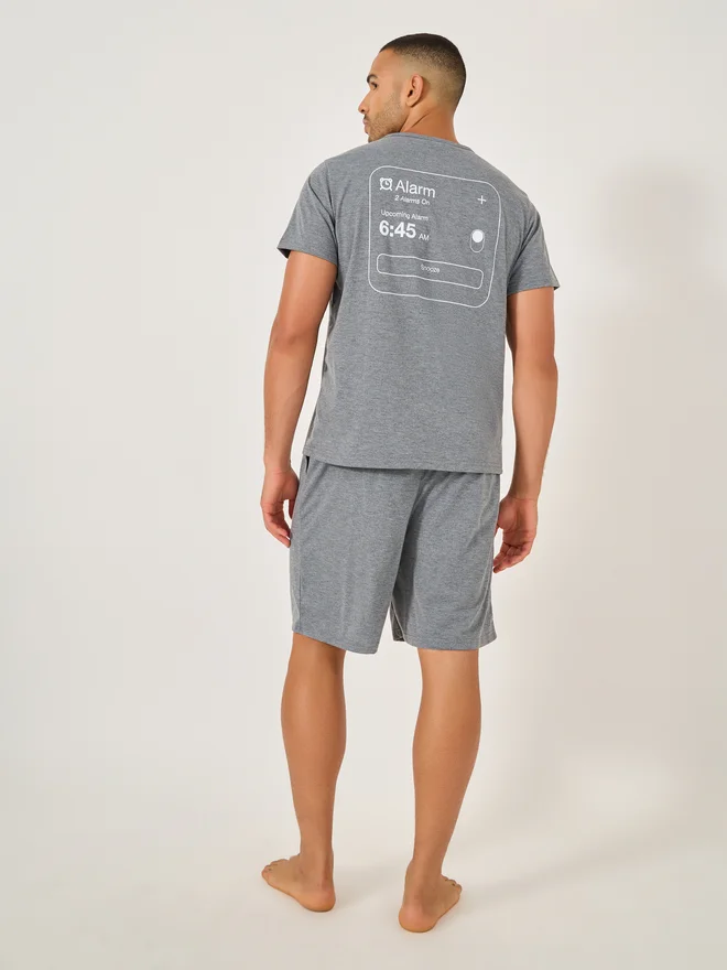 Styli Styli Unwind Slogan Front and Back Printed T-Shirt and Shorts Set