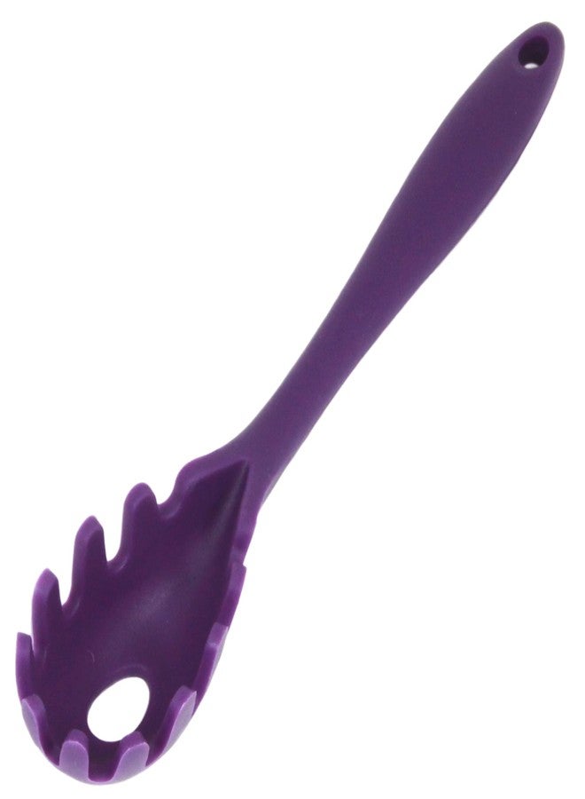Chef Craft Premium Silicone Spaghetti/Pasta Fork, 11.5 inch, Purple - Image 1