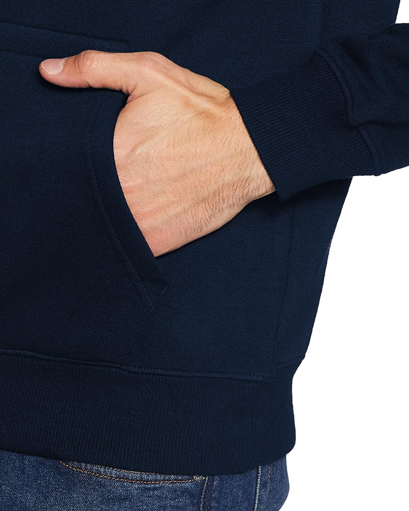 ADRO Men's Cotton Neck Hooded Sweatshirt (H21-M-CAP-NB_Navy_3XL) - Image 3