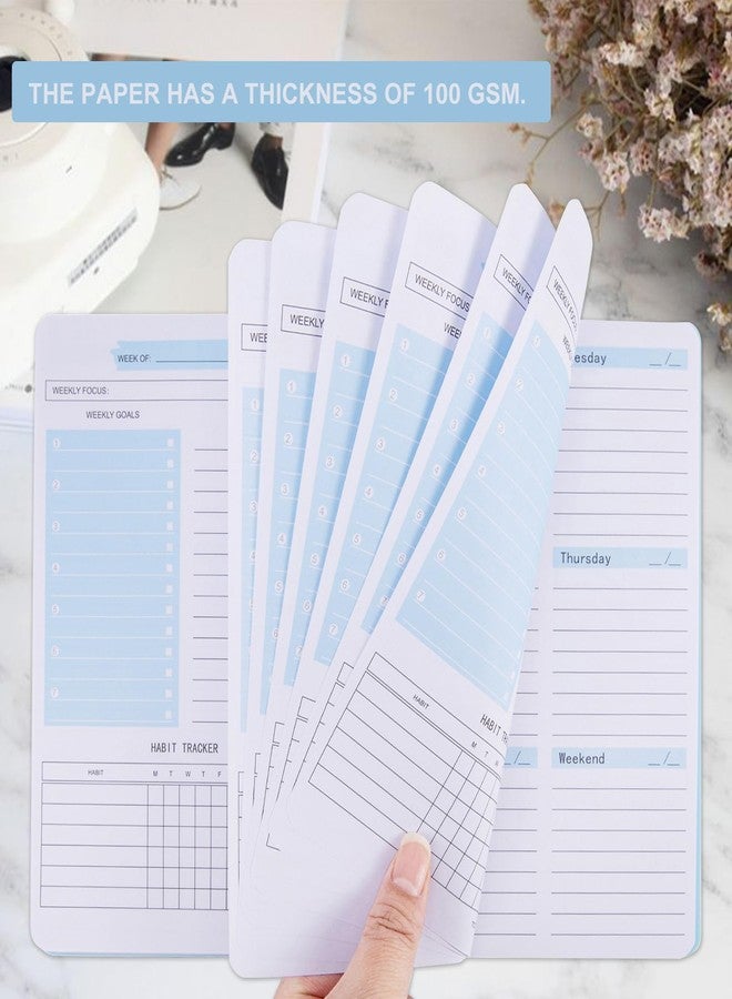 Aosemili A5 Weekly Planner, Weekly To Do List Notebook with Goal Habit Tracker Organizer, A5 Size Journal Week Planner Notebook with Spiral Binding for Girls Women, Pink - Image 3