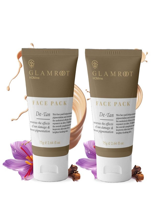 GLAMROOT De-Tan Face Pack Enriched with Kumkumadi Oil, Clove Oil & Vitamin B3- (Pack of 2) - Image 1