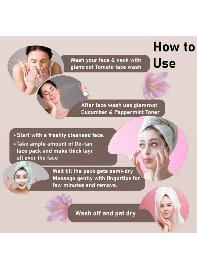 GLAMROOT De-Tan Face Pack Enriched with Kumkumadi Oil, Clove Oil & Vitamin B3- (Pack of 2) - Image 3