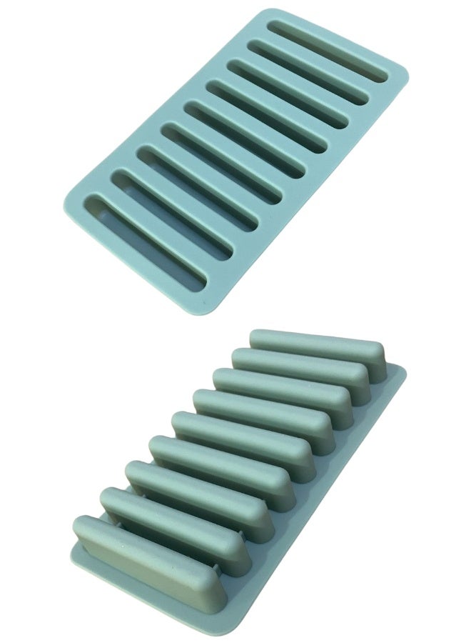 Happy Home 1pack of silicone mold 9 grids empty multi-functional use ice mold and chocolate mold-Mint Green - Image 2