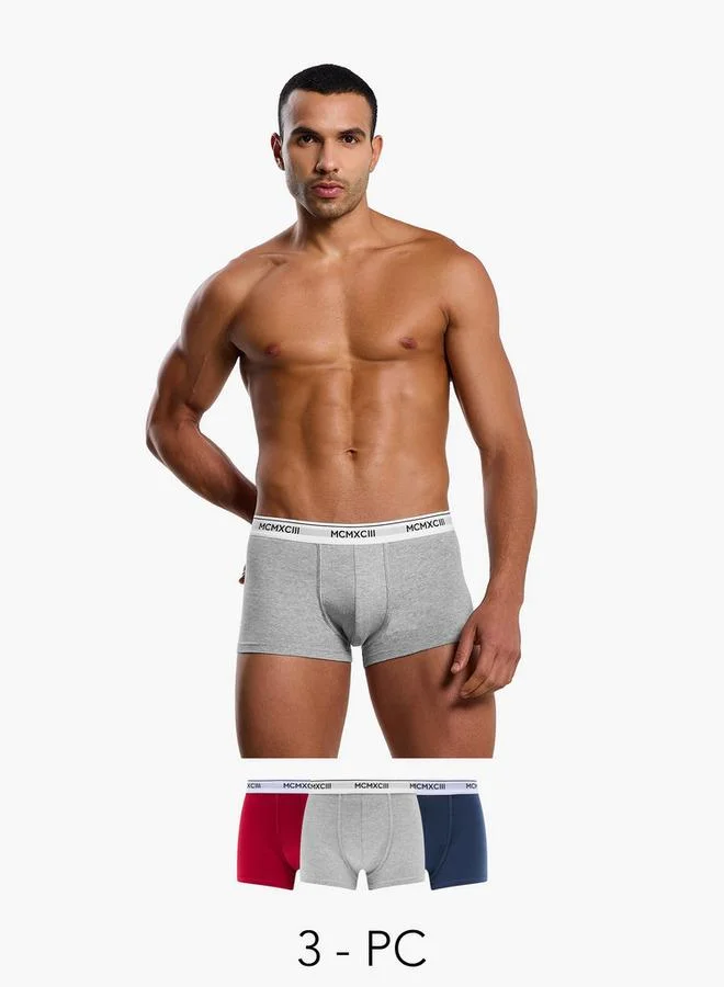 Splash FAV Men Printed Waistband Cotton Trunks - Pack of 3