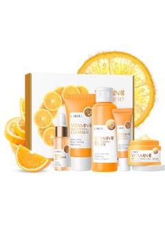 Laikou Vitamin C Skin Care Set, with Cleanser, Toner, Serum, Eye Cream, Face Cream, Travel Gift Sets for Women Teenage Girls Mom Daughter  - Image 1