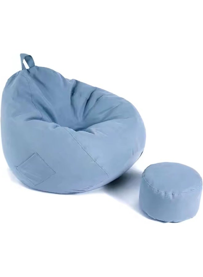Comfynest Comfynest Soft Drop-Shaped Bean Bag Big Lazy Sofa Bean Bag for Adults - Sofa Chair, Bean Bag Cover, Modern Living Room Furniture (Blue)  - Image 2