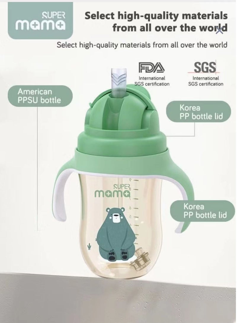 SUPERMAMA Baby Sippy Cup Boys and Girls Toddler Straw Cups Kids Water Bottle - Image 2