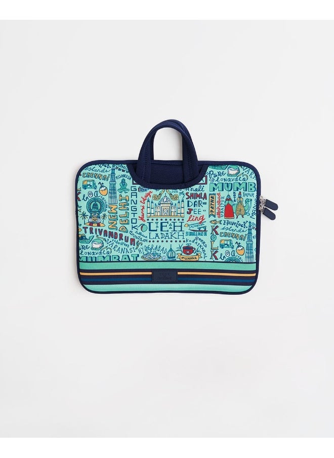 Chumbak TEAL By Chumbak Traveller Laptop Sleeve - 13inch  - Image 1