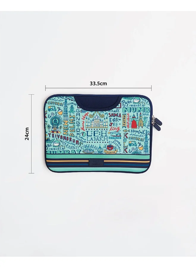 Chumbak TEAL By Chumbak Traveller Laptop Sleeve - 13inch