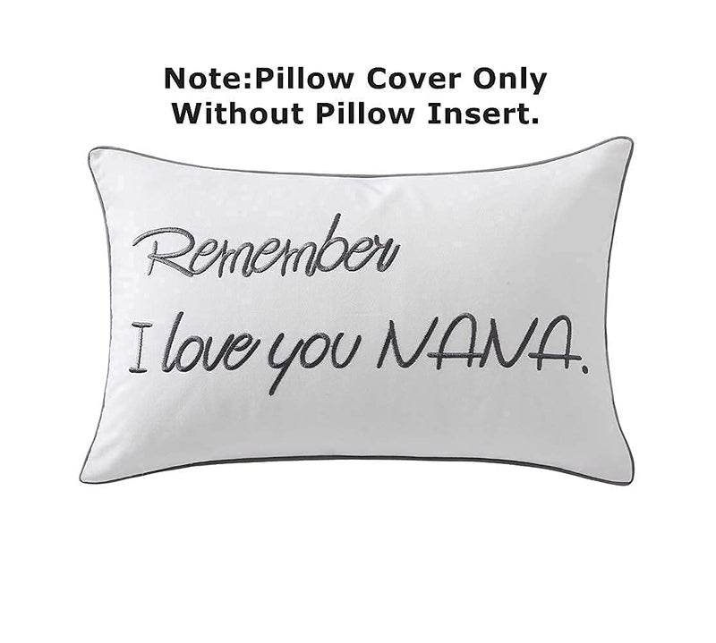 Sanmetex Nana Gifts for Mothers Day, Nana Birthday Gifts, Best Gifts from Grandkids/Grandchildern - Grandson and Granddaughter with Remember I Love You Nana Pillow Cover 12x20 Inch. - Image 5