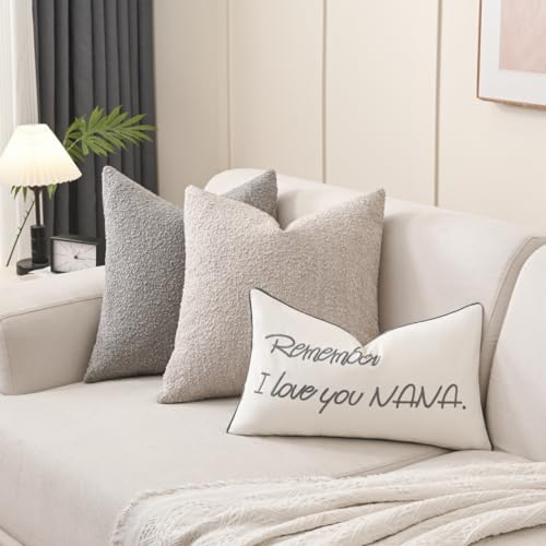 Sanmetex Nana Gifts for Mothers Day, Nana Birthday Gifts, Best Gifts from Grandkids/Grandchildern - Grandson and Granddaughter with Remember I Love You Nana Pillow Cover 12x20 Inch. - Image 4