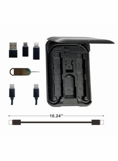 Y&D USB Cable Conversion Storage Box, Type C and Types Adapter Combination Set, Charging Data Transfer Cable, to A/Micro USB/Light Aluminum Alloy Convert Connectors  - Image 3
