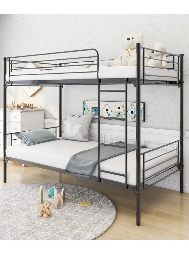 ALWASIT HOME Heavy Duty Steel Bunk Bed (190X90Cm) Black Without Mattress - Image 1