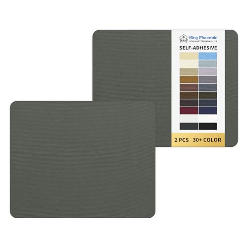KING MOUNTAIN Canvas Repair Patch 9 x11 Inch 2 Pcs SelfAdhesive Waterproof Fabric Patch for Sofas Tents FurnitureTote Bags Car Seats Dark Grey 20 - Image 1
