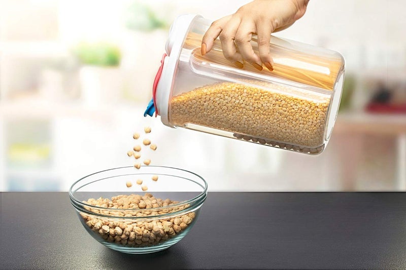 BigPlayer Container for Kitchen 4 Sections Air Tight Transparent Food Grain Cereal Dispenser Storage Container Jar Masala Boxes for KitchenMasala containers 1 - Image 3