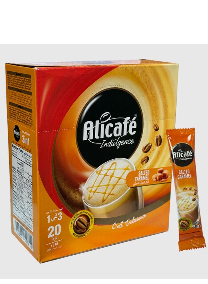 علي كافيه قهوه سريعة التحضير بالكراميل المملح 3 في 1 - 20 كيس * 18 جرام - Image 2