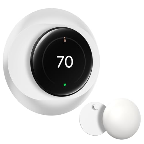 CaseBot Wall Plate Cover Compatible with Google Nest Learning Thermostat (4th Gen), Practical Nest Thermostat Trim Kit, with Temperature Sensor Holder, Easy Installation (White) - Image 1