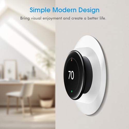 CaseBot Wall Plate Cover Compatible with Google Nest Learning Thermostat (4th Gen), Practical Nest Thermostat Trim Kit, with Temperature Sensor Holder, Easy Installation (White) - Image 3