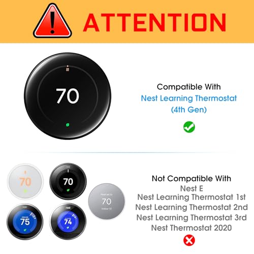 CaseBot Wall Plate Cover Compatible with Google Nest Learning Thermostat (4th Gen), Practical Nest Thermostat Trim Kit, with Temperature Sensor Holder, Easy Installation (White) - Image 2