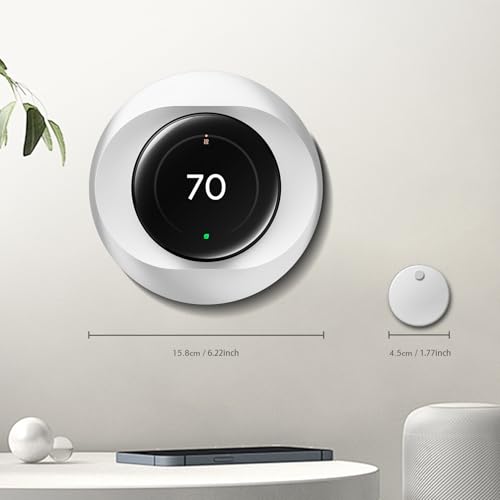 CaseBot Wall Plate Cover Compatible with Google Nest Learning Thermostat (4th Gen), Practical Nest Thermostat Trim Kit, with Temperature Sensor Holder, Easy Installation (White) - Image 5