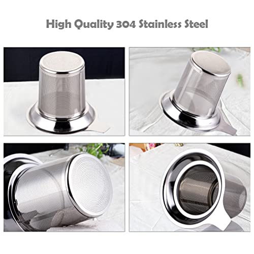 BLIGKO Tea Infuser, Extra Fine Mesh Tea Strainer with Silicone Lid, 304 Stainless Steel Tea Infusers for Loose Tea, Tea Steeper Basket Filter for Teapot, Mug, Cup - Image 3