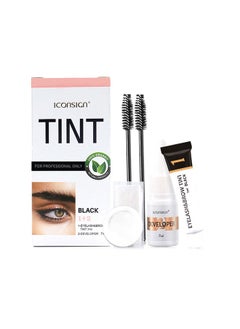 MXNSLWA 2In1 Lash And Brow Makeup Kit Instant Natural Bushy Effect Diy Hair Coloring For Salon Home Use Up To 6 Applications (Black)  - Image 1