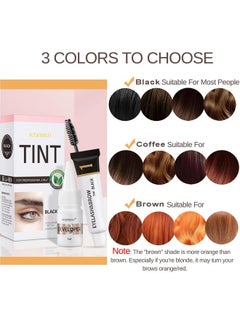 MXNSLWA 2In1 Lash And Brow Makeup Kit Instant Natural Bushy Effect Diy Hair Coloring For Salon Home Use Up To 6 Applications (Black)  - Image 5