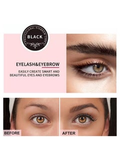 MXNSLWA 2In1 Lash And Brow Makeup Kit Instant Natural Bushy Effect Diy Hair Coloring For Salon Home Use Up To 6 Applications (Black)  - Image 3