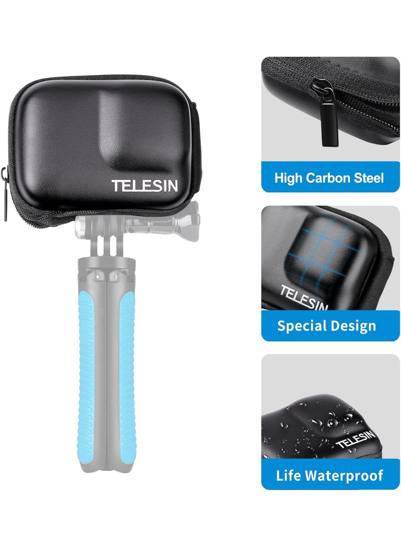 TELESIN Small Carry Case for GoPro HERO12 11 10 9 Black | Protective Case with Half Open Zipper Supports Connecting with Selfie Stick and Tripod - Image 3