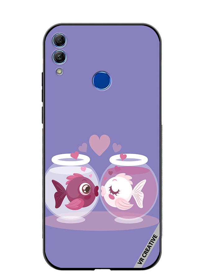 VR CREATIVE Protective Case Cover For Honor 10 Lite Love Fish Design Multicolour