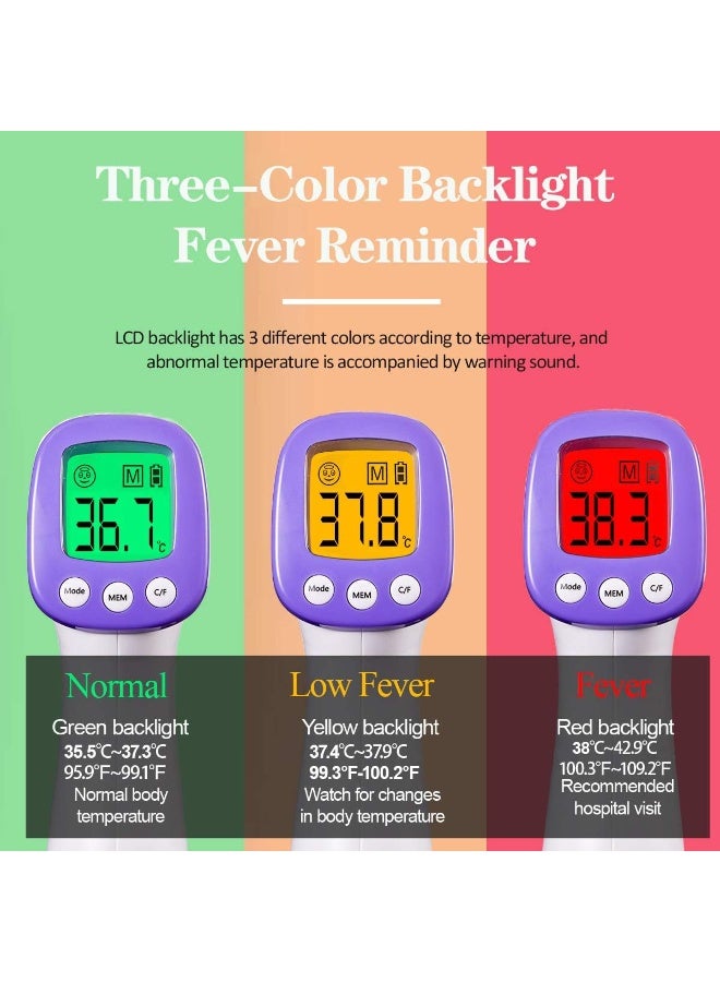 ترمومتر رقمي بـ الأشعة تحت الحمراء - قياس بدون تلامس - دقة وفورية للأطفال والكبار ومتابعة حالات الحمى - Image 2