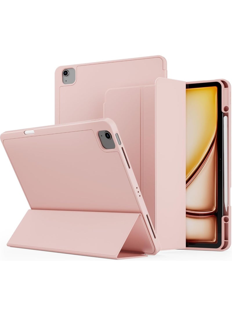 عام حافظة ايباد اير 13 بوصة (م 2) 2024 ، حامل ثلاثي الطي غطاء ذكي للاستيقاظ التلقائي مع حامل قلم رصاص ظهر ناعم من البولي يوريثان لباد اير 13 بوصة - Image 1