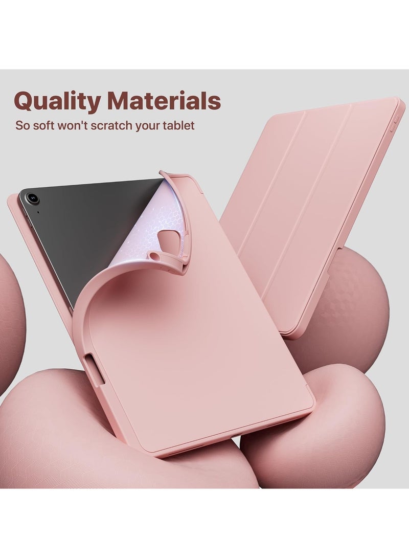 عام حافظة ايباد اير 13 بوصة (م 2) 2024 ، حامل ثلاثي الطي غطاء ذكي للاستيقاظ التلقائي مع حامل قلم رصاص ظهر ناعم من البولي يوريثان لباد اير 13 بوصة - Image 3