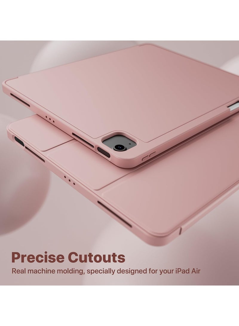 عام حافظة ايباد اير 13 بوصة (م 2) 2024 ، حامل ثلاثي الطي غطاء ذكي للاستيقاظ التلقائي مع حامل قلم رصاص ظهر ناعم من البولي يوريثان لباد اير 13 بوصة - Image 4