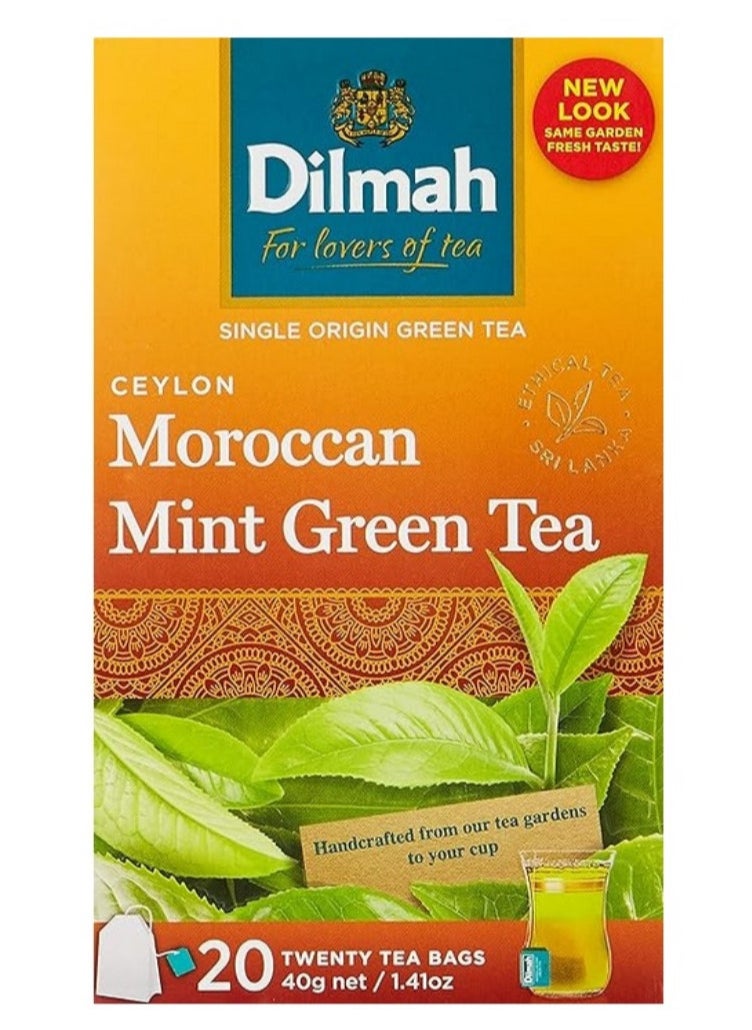 Dilmah Moroccan Mint Green Tea, 20 Tea bags - 40g - pzsku/Z0027B7FA8A7E685BE172Z/45/_/1739570278/2415fad5-c48e-4bc5-b216-aeaff80dc6f5