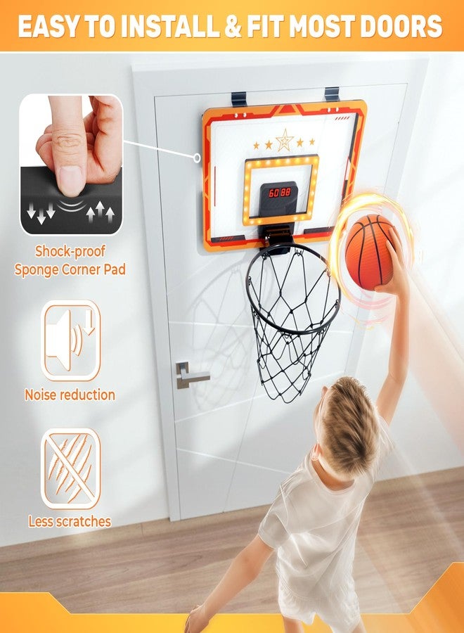 MindPal Indoor Basketball Hoop, for Boys 8-12, Led Light Mini Hoop with Electronic Scoreboard, Indoor Basketball Hoop for Kids, Boy Birthday Presents - Image 3