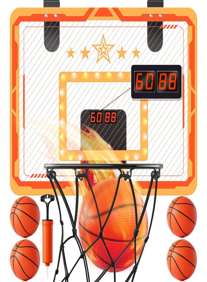 MindPal Indoor Basketball Hoop, for Boys 8-12, Led Light Mini Hoop with Electronic Scoreboard, Indoor Basketball Hoop for Kids, Boy Birthday Presents - Image 1