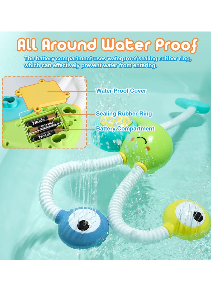 Captaintech Electric Spray Water Squirt Sprinkler Bath Toys for Babies, Upgraded Double Sprinkler Shower for Kids 18 Months and Up, Fun Water Play for Bathtime and Preschool Activities.  - Image 4