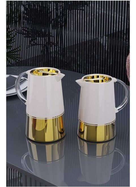 A set of thermoses, tea and coffee