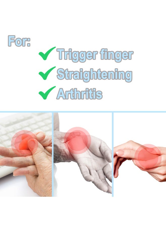 5 Pcs Trigger Finger Splints 5 Single Straps Finger Splint Support Brace Kit, Finger Straightener for Broken/Straightening/Aarthritis, Fits for Thumb/Middle/Ring/Index/Pinky Finger - Image 5