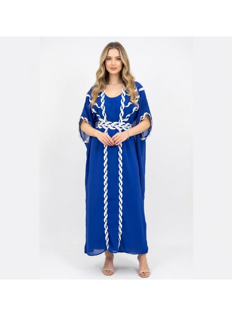 Notte Bianca BLUE BELL dress , kaftan , jellabiyas wide dress elegant Fusing the tradition with a touch of modern-day trend for every woman. Modesty & Trendy - Image 3