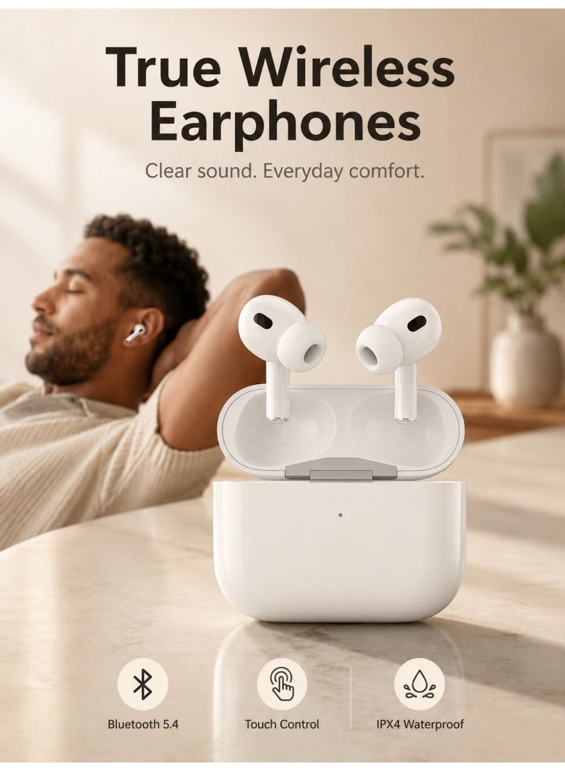 Starfire Touch Control Bluetooth Earbuds V5.4, Dual Channel Stereo Wireless In-Ear Earphones, IPX4 Sweat Resistant, 10m Range, 300mAh Charging Case, 40H Standby, Lightweight Earbuds for Calls & Music - Image 2