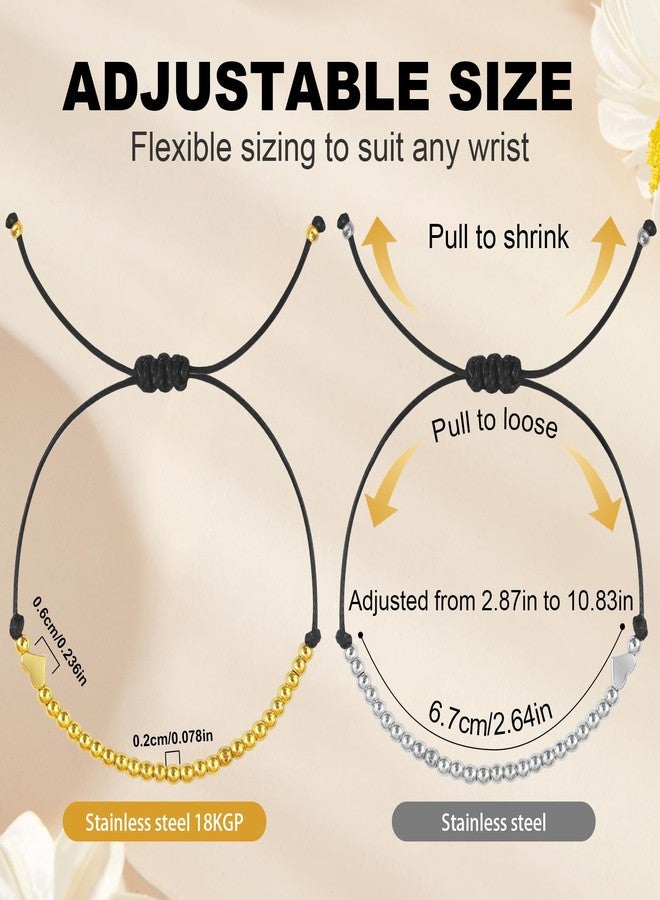 HyperFun Matching Bracelets For Couples Pinky Promise Bracelet Love Heart Friendship Bracelets Relationship Gifts For Women Boyfriend Girlfriend Mother Her Valentines Day - Image 2