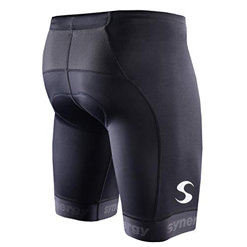 Synergy Men's Elite Tri Shorts with Mesh Pockets (Black, XXX-Large) - Image 2