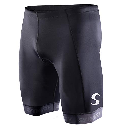 Synergy Men's Elite Tri Shorts with Mesh Pockets (Black, XXX-Large) - Image 4