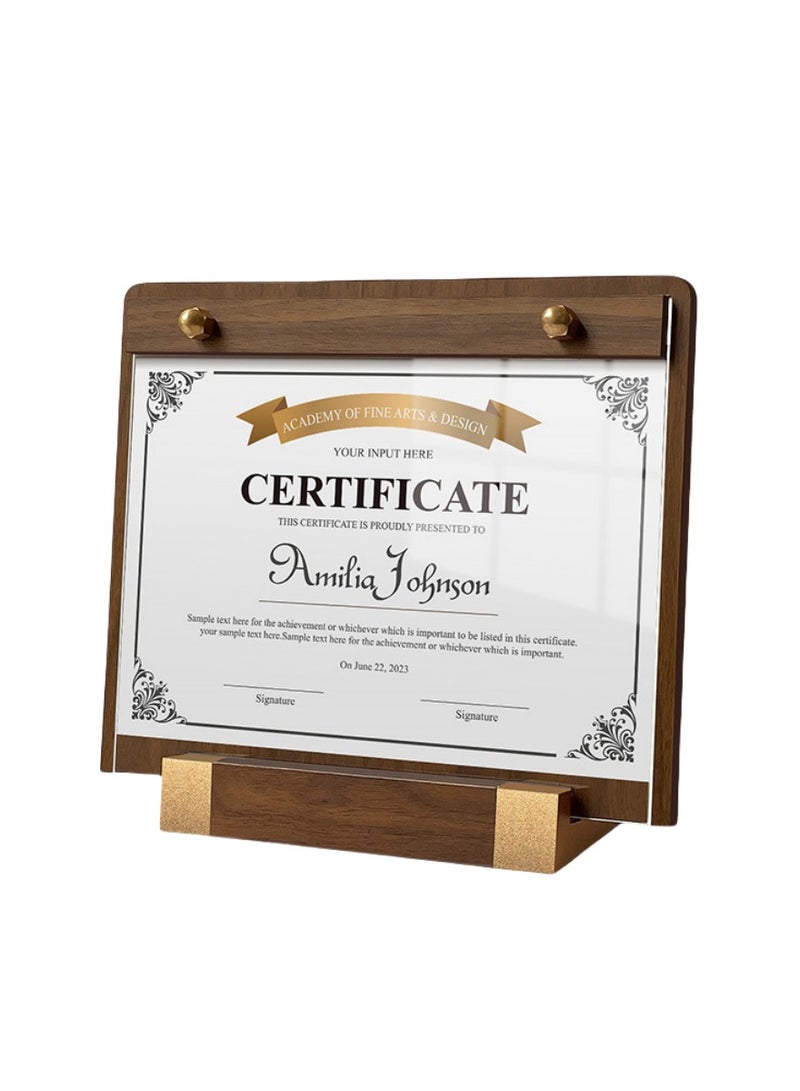 JiFENG Acrylic Certificate Display Stand Organize Photo Frames Document Holder for Organize Photo Frames(Horizontal) - Image 1