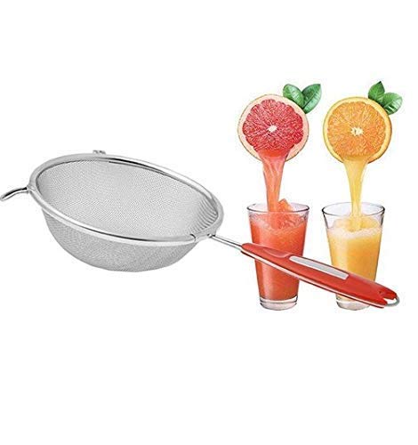 Elexiq Stainless Steel Net Soup Juice Tea and Coffee StrainersLiquid Filter Silver Set of 1 Pcs 17cm - Image 2