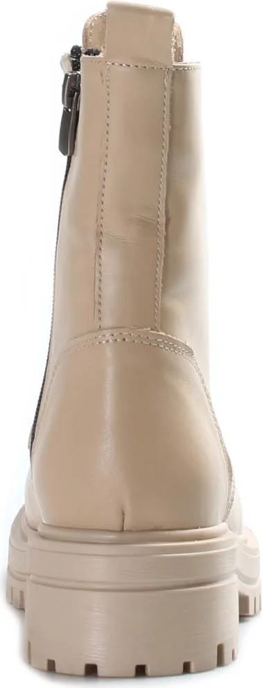 Fast Step Genuine Leather Fur Inside Cold Proof Zippered Women's Daily Classic Boots 757kza21075