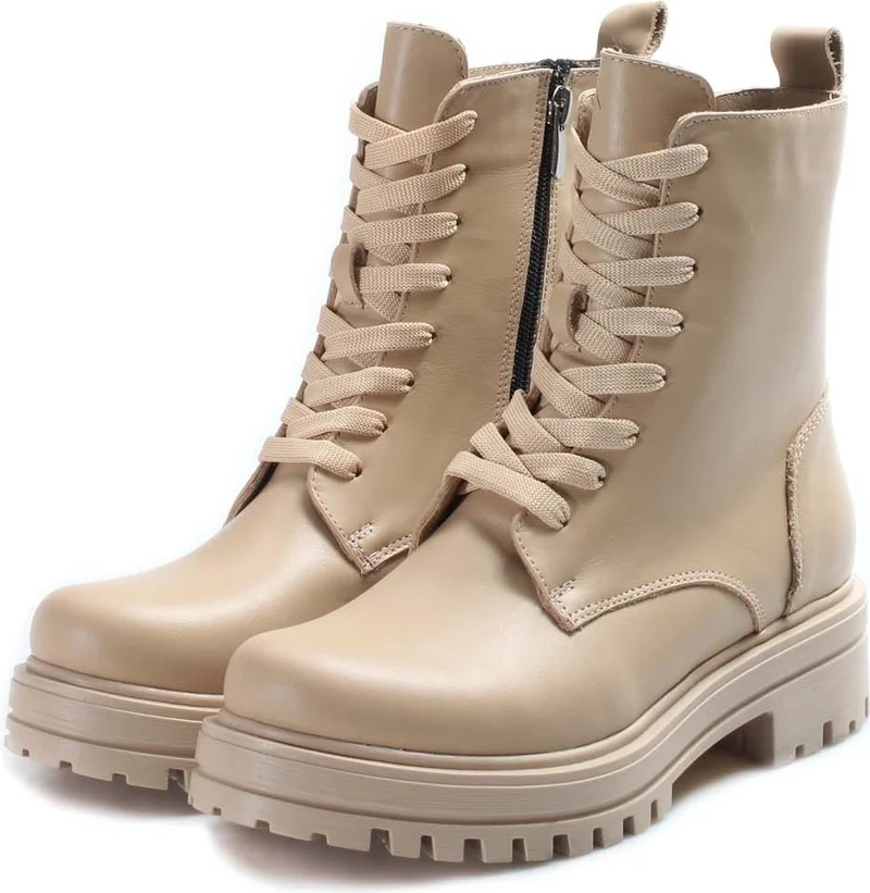 Fast Step Genuine Leather Fur Inside Cold Proof Zippered Women's Daily Classic Boots 757kza21075